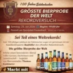 Größte Bierprobe der Welt & Perplex in Achern (2 km von Sasbach-Obersasbach)