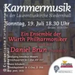 Kammermusik – Mozart & Schubert | Ensemble der Würth Philharmoniker & Daniel Brun in Niedernhall (9 km von Kupferzell)