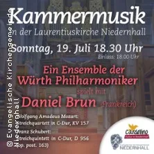 Kammermusik – Mozart & Schubert | Ensemble der Würth Philharmoniker & Daniel Brun in Niedernhall